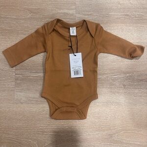 Colored Organics Warm Tan Long Sleeve Bodysuit